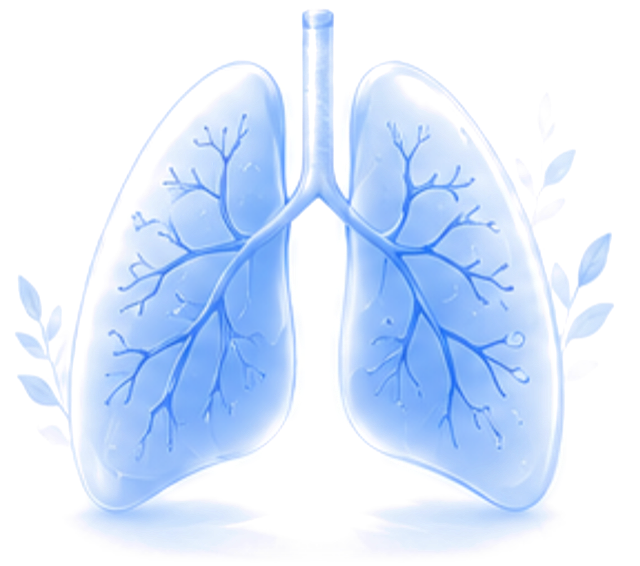 Illustration of a pair of healthy lungs